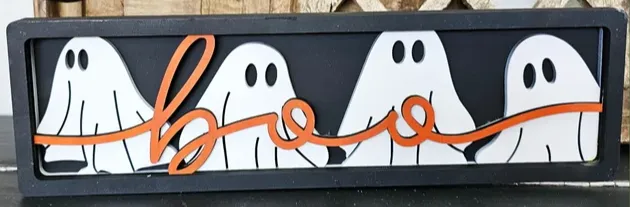 Layered BOO Ghost Sign – Laser Cut DIY Kit