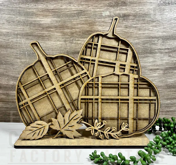 Ralph Lauren Inspired Plaid Pumpkins – Laser Cut DIY Kit