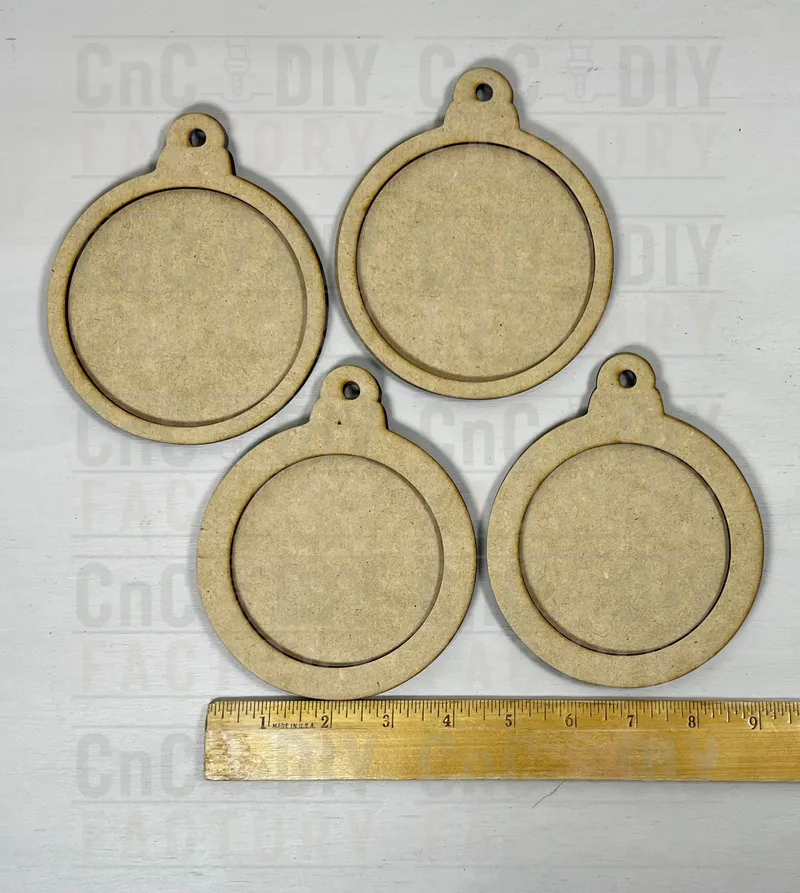 Large Round Layered Ornaments – Set of 4