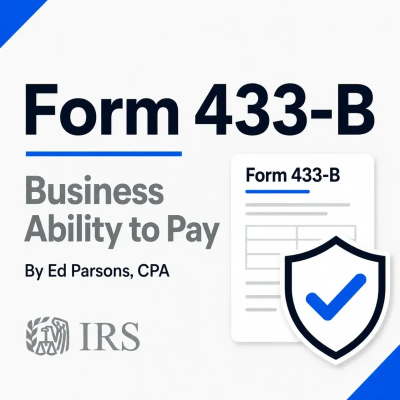 Form 433-B Business Collection Statement CPA Preparation