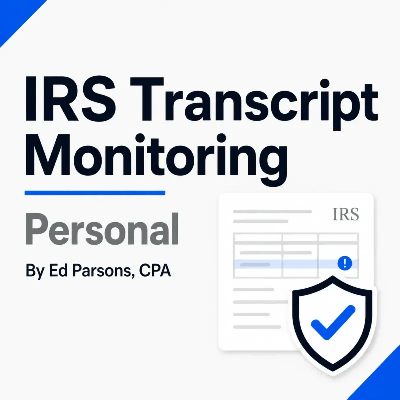 Personal IRS Transcript Monitoring Service