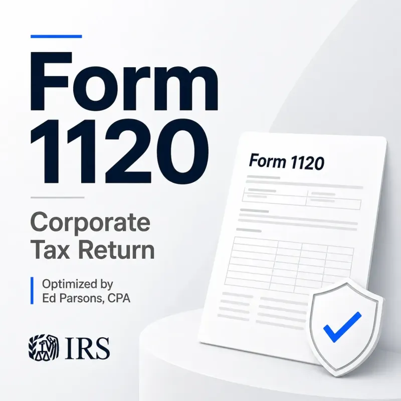Form 1120 & 1120-S CPA Tax Return Preparation for LLCs, Corps & S Corps