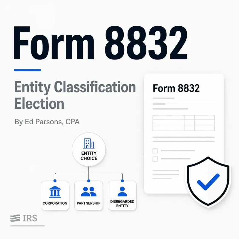 Form 8832 CPA Entity Classification Election