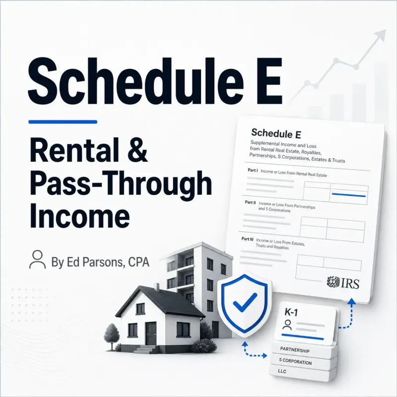 Schedule E CPA Filing for Rentals, Royalties & K-1 Income