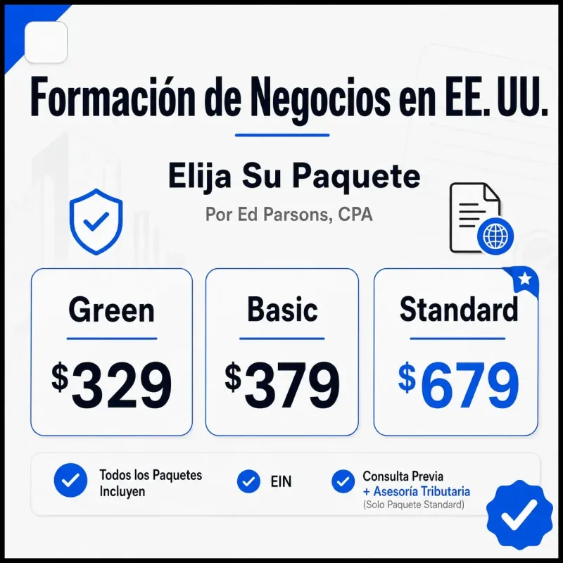 Paquetes de Constitución de Empresas en EE. UU.