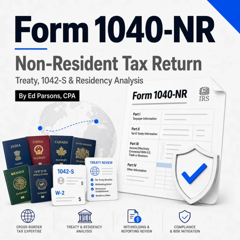 Form 1040-NR Nonresident Tax Return Optimization