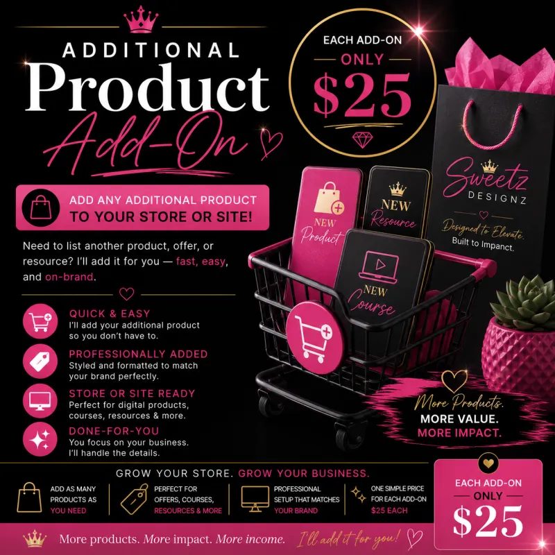 Additional Product Setup Add-On