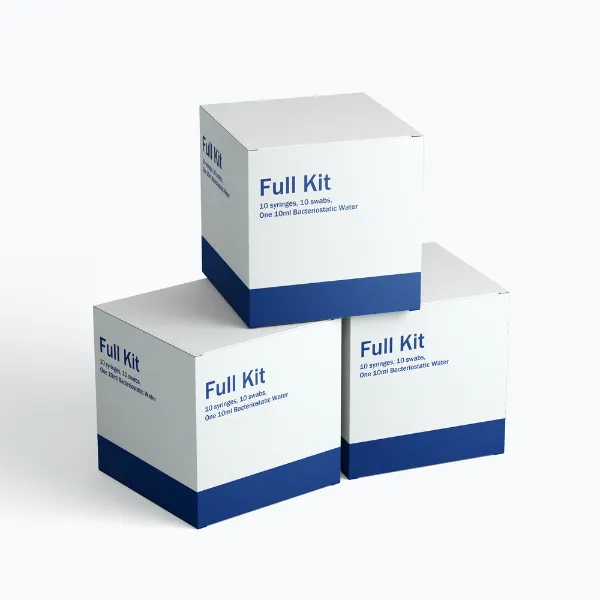 Full Kit (10 syringes, 10 swabs, One 10ml Bacteriostatic Water)