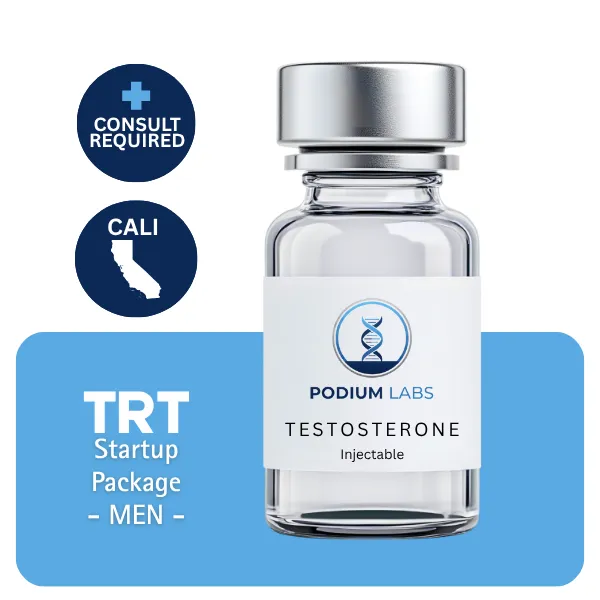 TRT CALI Men's Startup Package 60 days (Consult, Labs, Cypionate 200mg/mL 10mL + Anastrozole 24×1mg)