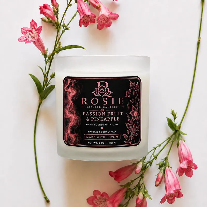 Natural Coconut Wax Candle – Passion Fruit & Pineapple – 8 oz (226 g)