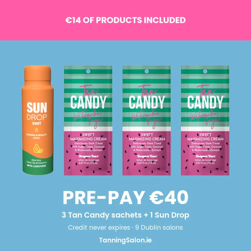 €40 Prepay Tanning Credit + €14 Product Bundle