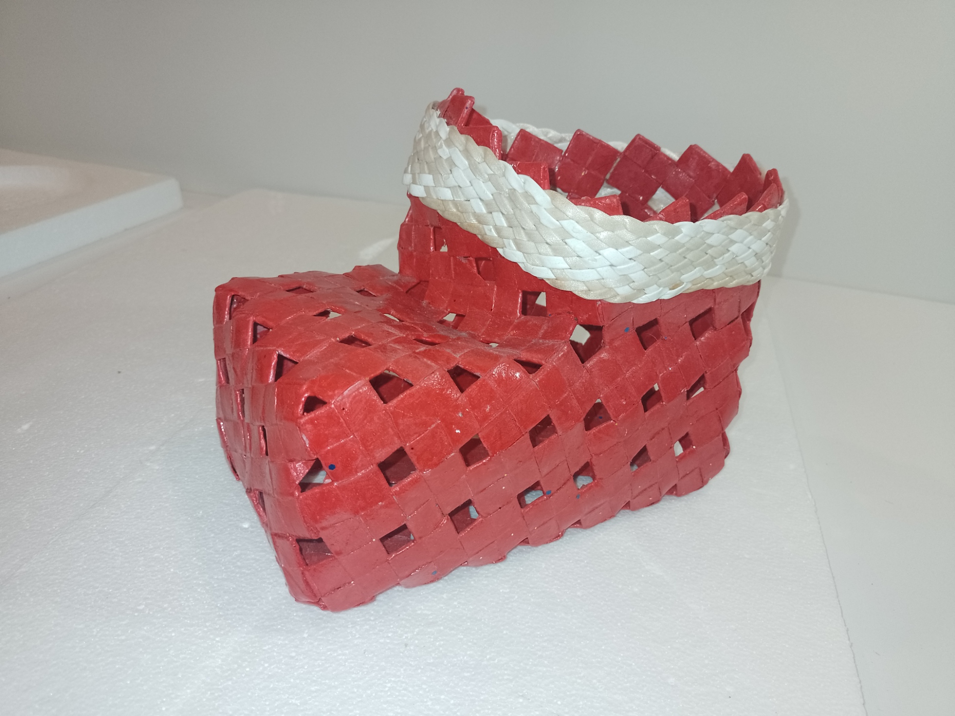 Botte de Noël artisanale maxi — range-tout — pièce unique