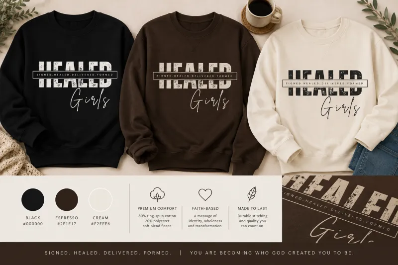 HEALED GIRLS CREW NECK