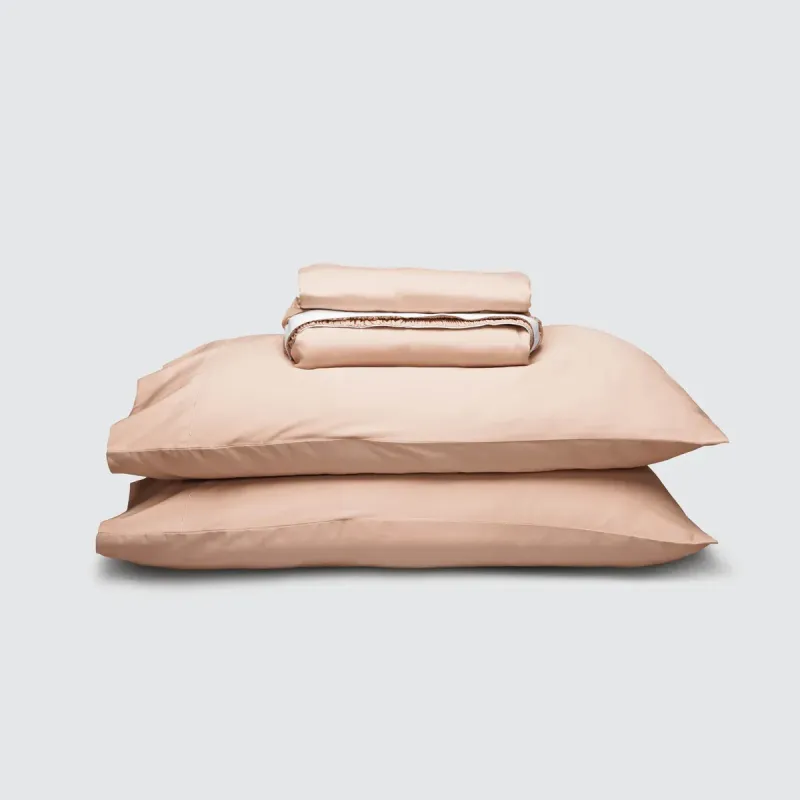 PureCare Weightless Cotton Sheets in Blush Pink