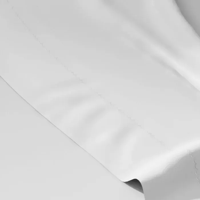 PureCare Weightless Cotton Sheets in White, folded