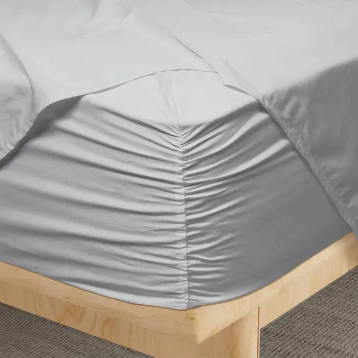 PureCare Weightless Cotton Sheets in Coastal Gray, detail