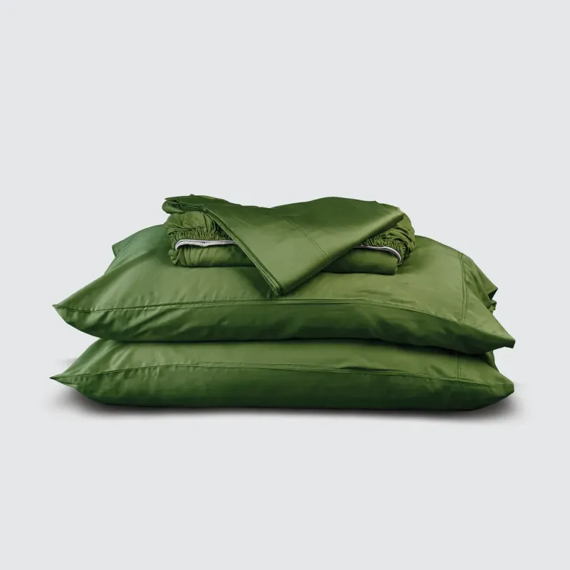 PureCare Recovery Viscose Sheets in Moss