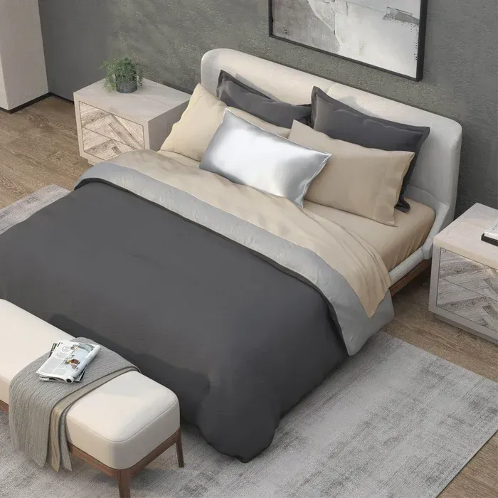 PureCare Recovery Viscose Sheets in Ivory, styled