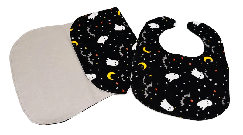 Ghost Burp Cloth and Bib Set