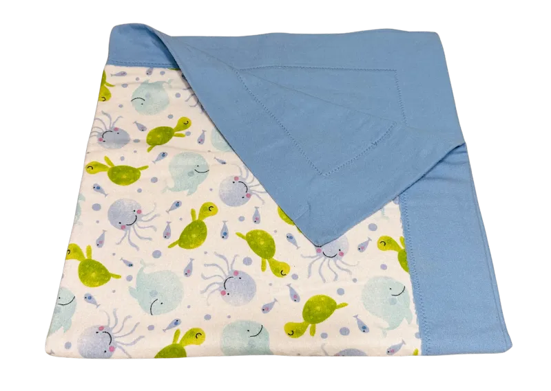 Ocean Friends Self-Binding Baby Blanket