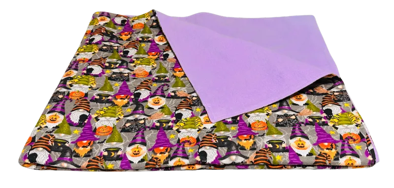Halloween Gnome Flannel Throw Blanket