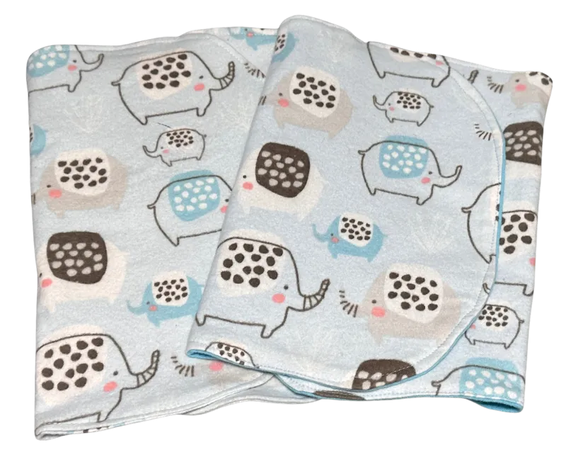 Blue Elephant Burp Cloths