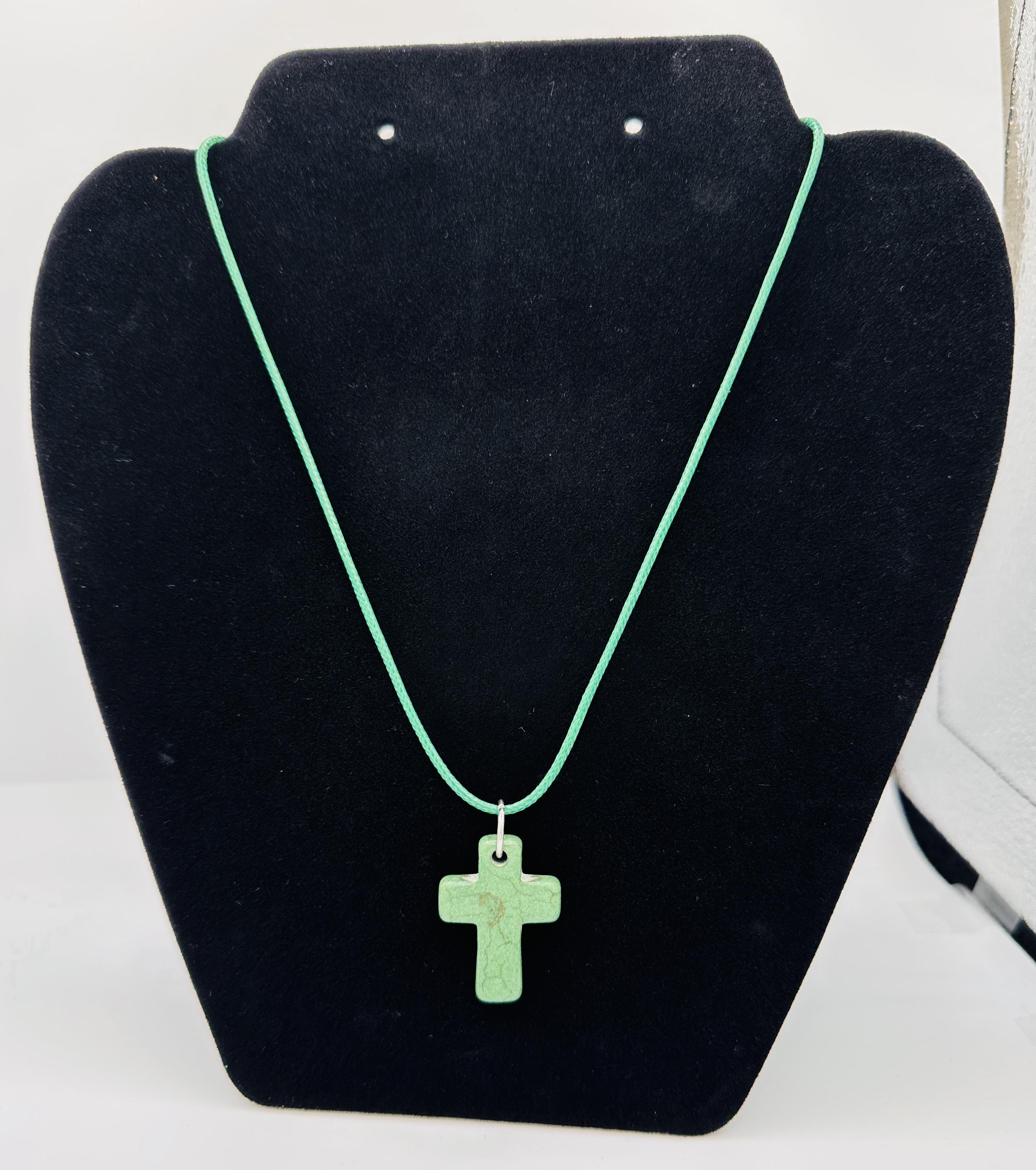 Green Cross Necklace