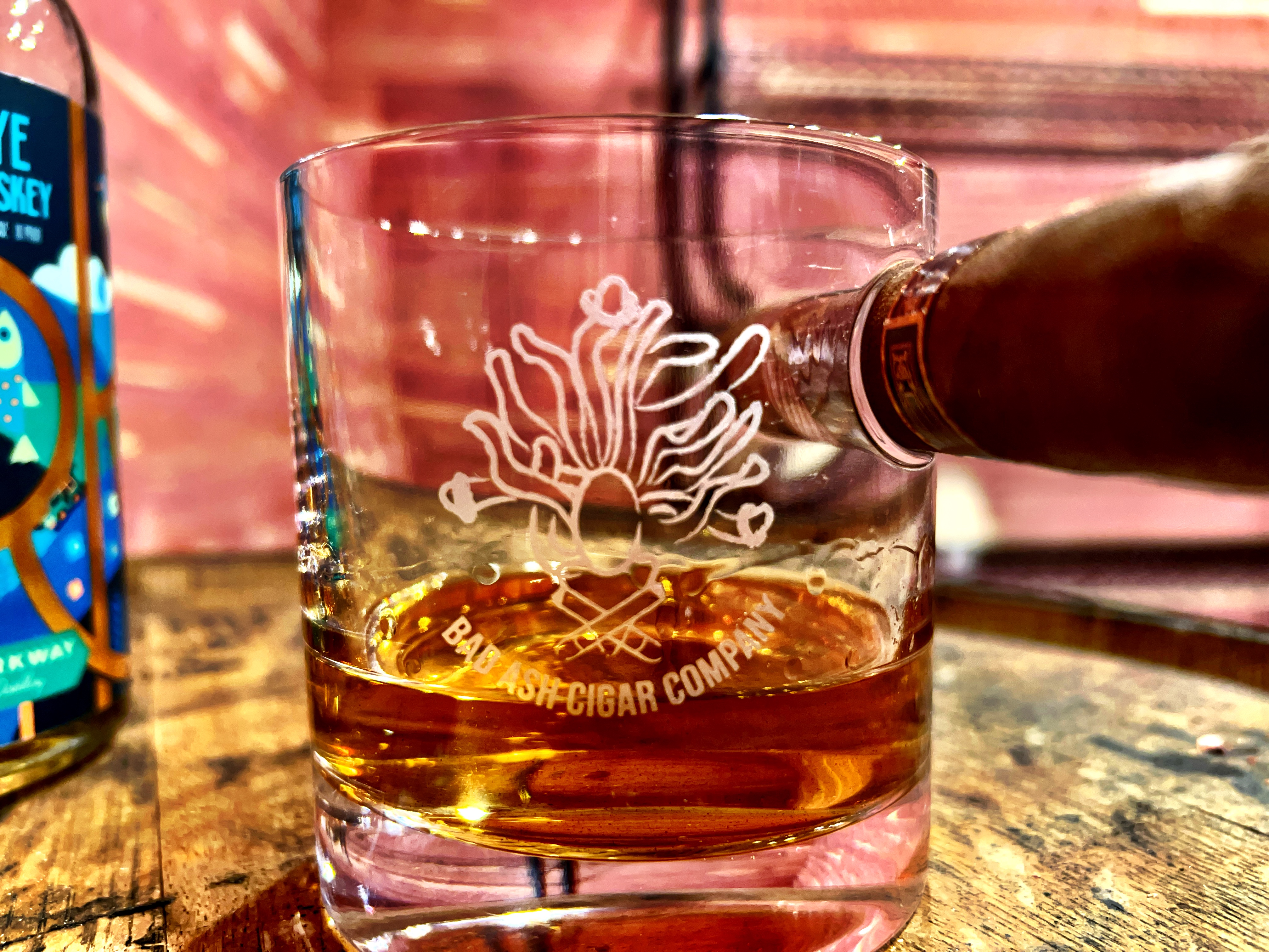 Cigar Holder Rocks Glass