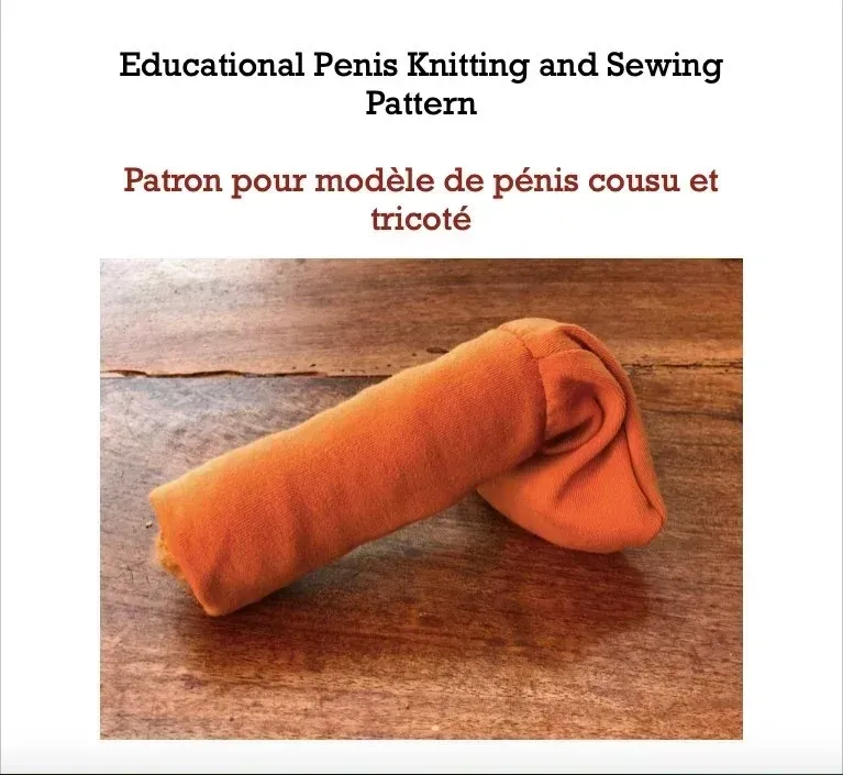 Patron pour un pénis avec prépuce rétractable