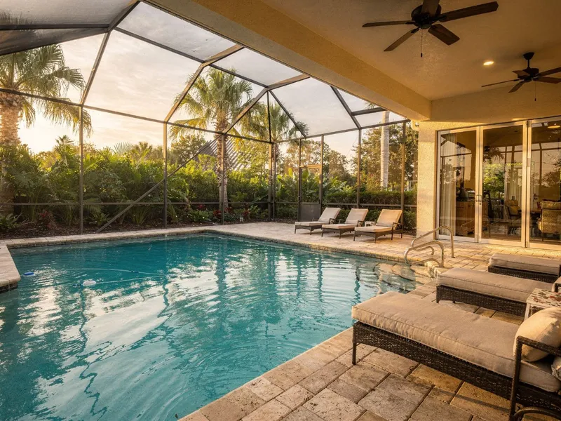 Screened pool lanai
