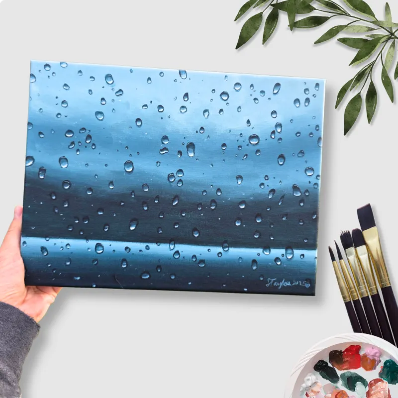 Rainy Window Acrylic Painting Tutorial