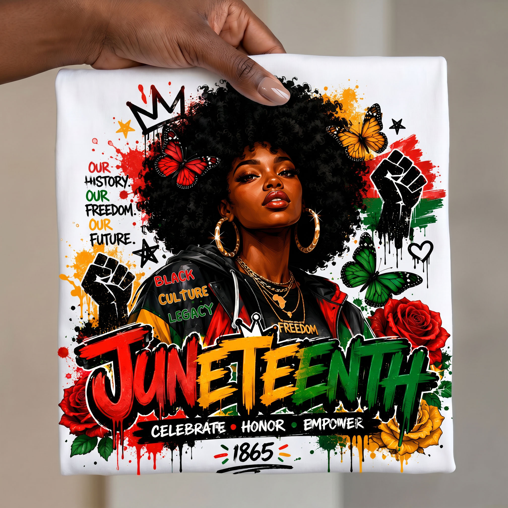 Juneteenth PNG - Juneteenth Afro Woman Design