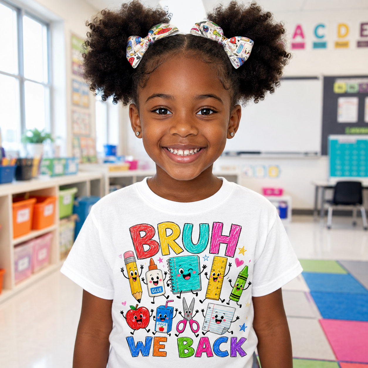 Back to School PNG - Bruh We Back Cute School Supplies Doodles Design