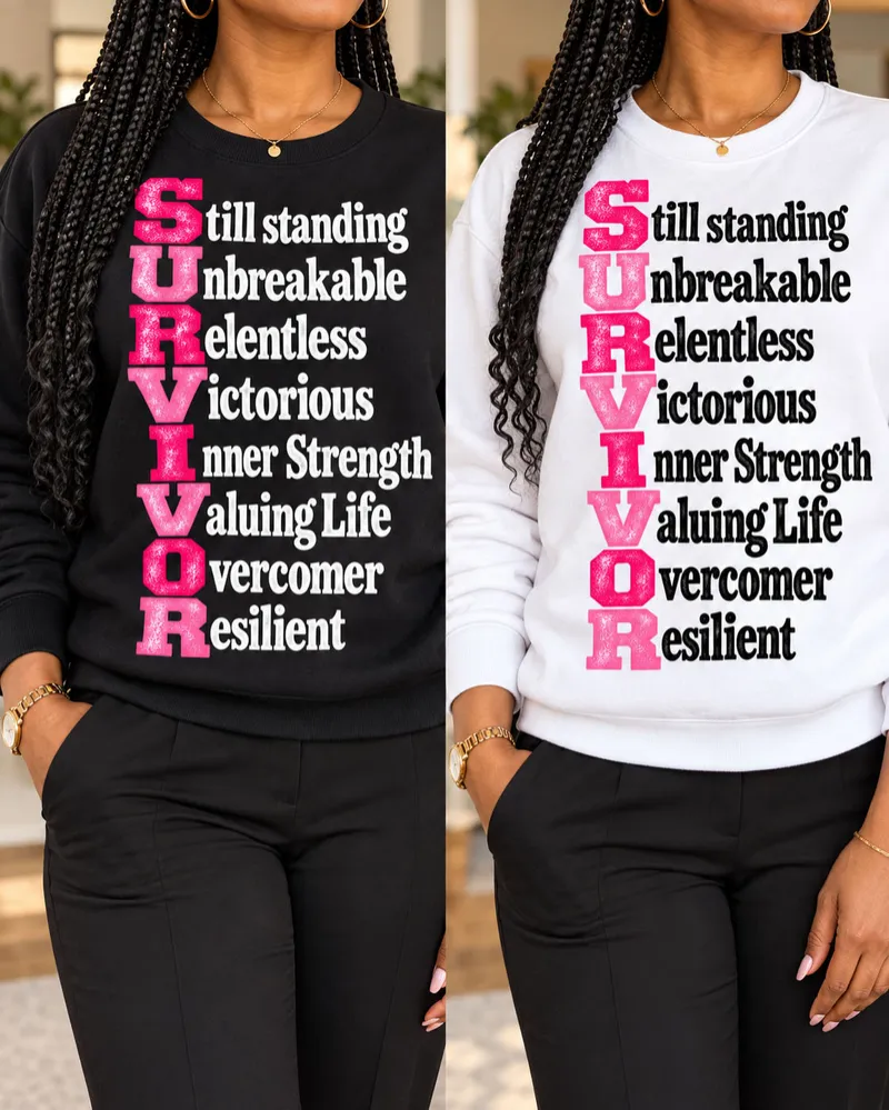 Breast Cancer Survivor PNG - Survivor Acrostic Quote