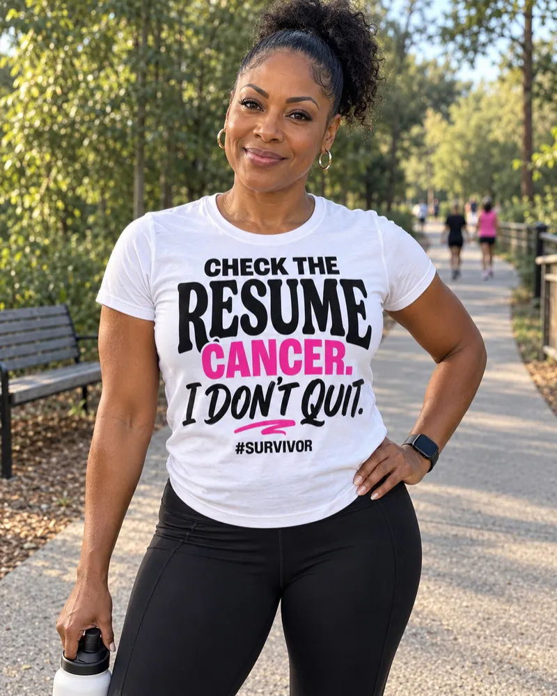 Breast Cancer Survivor PNG - Check The Resume Cancer I Don't Quit