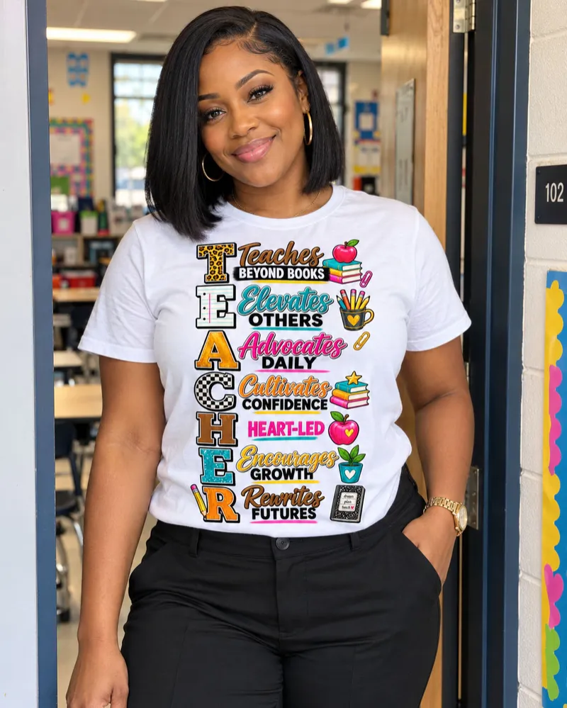 Teacher PNG - Colorful Inspirational Teacher