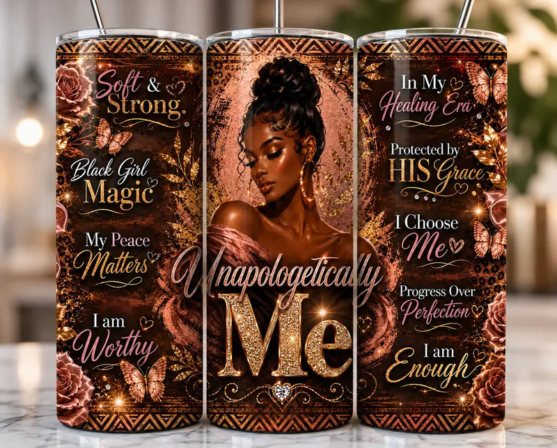 Black Woman Self Love Tumbler Wrap | Affirmations