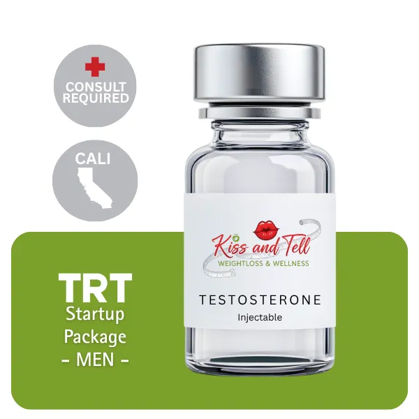 TRT CALI Men's Startup Package 60 days (Consult, Labs, Cypionate 200mg/mL 10mL + Anastrozole 24×1mg)