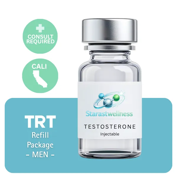 TRT CALI  Men's Refill Package 60 days (Cypionate 200mg/mL 10mL + Anastrozole 24×1mg)