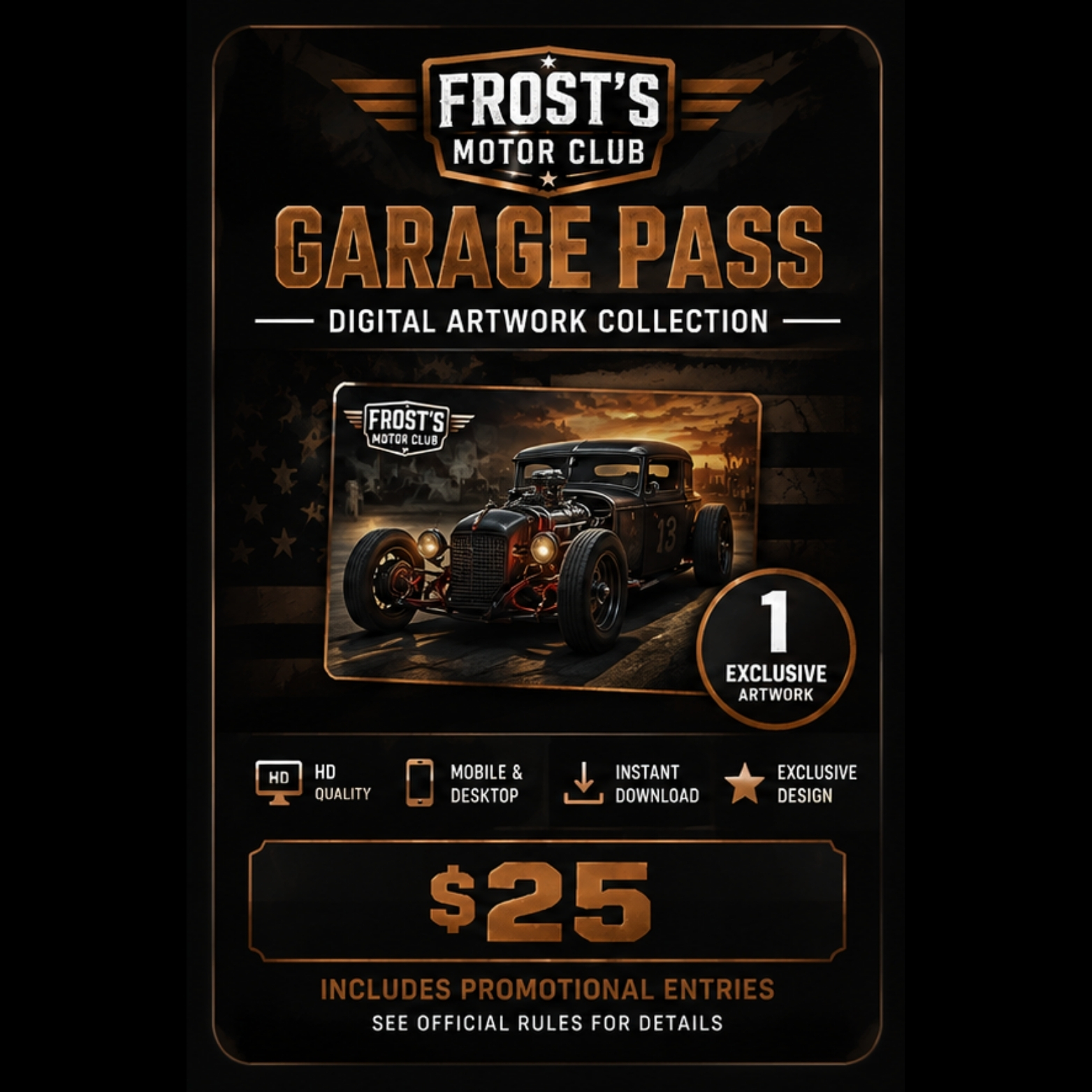 Garage Pass 250 Entries