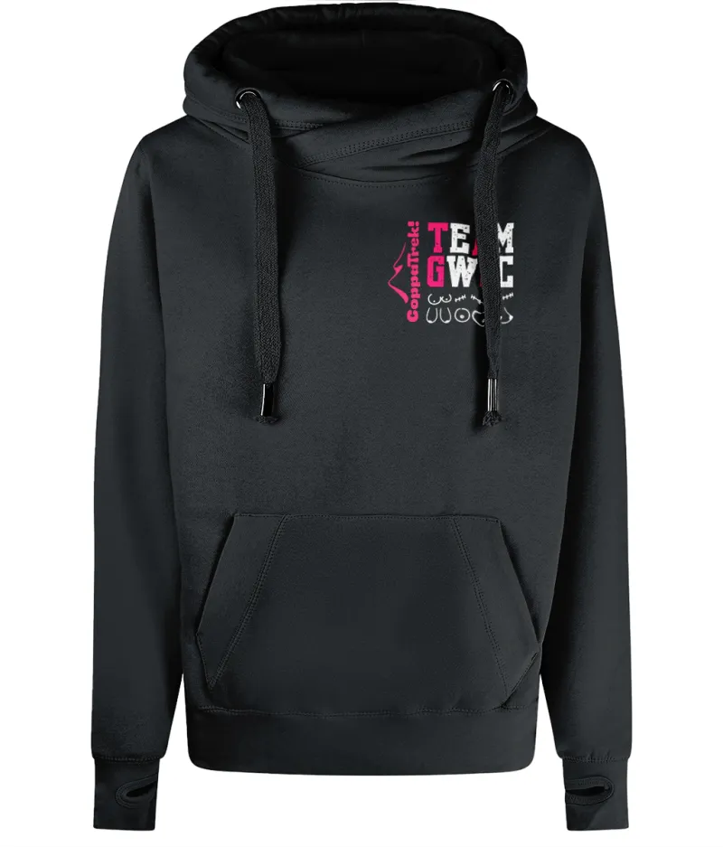 Cross Neck Hoodie - Words (printed both sides)