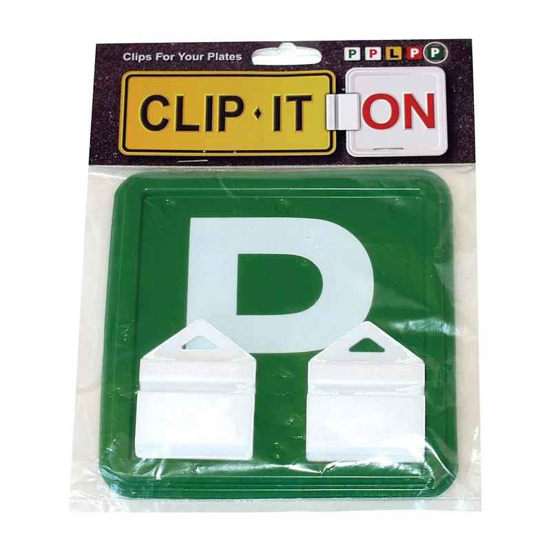 Original Clip It On 2 x Green P-Plate