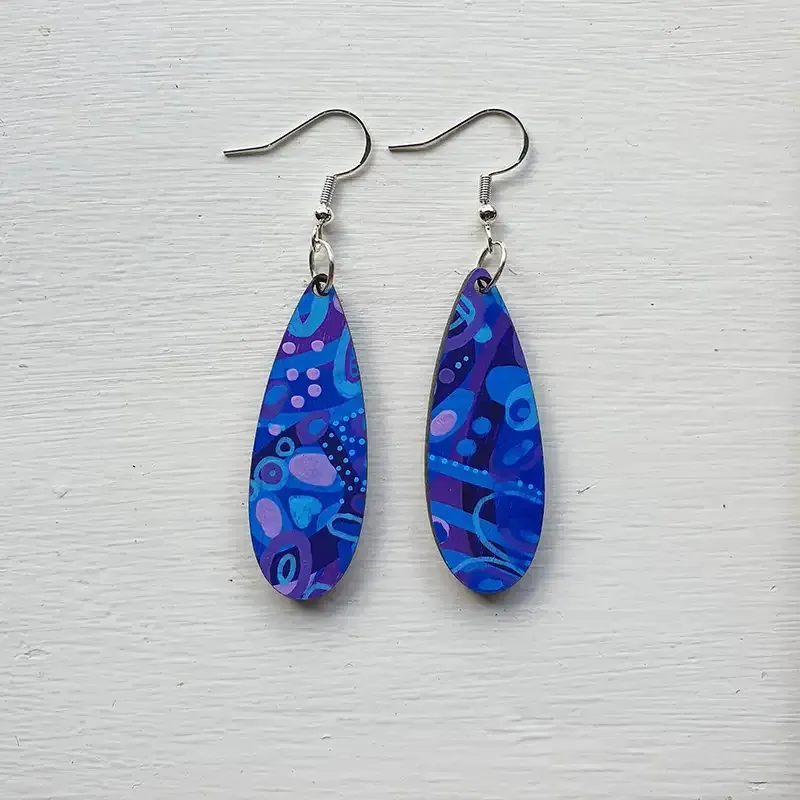 Blueberry Pop - Long Teardrop 