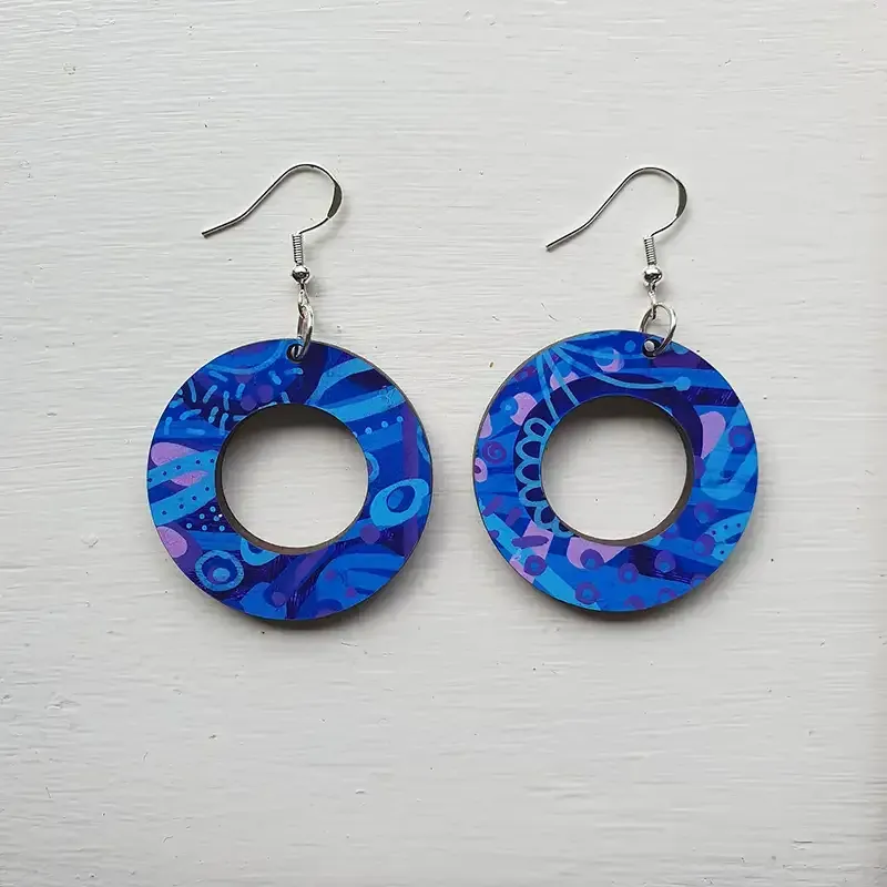 Blueberry Pop - Medium Hoop 