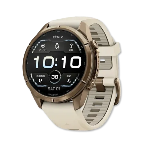 Fenix 9 Pro Amoled 43mm Autumn Gold Titanium with Cream/French Gray Silicone Band