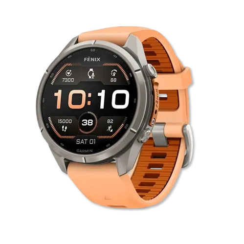 Fenix 9 Pro Amoled 43mm Titanium with Shell Pink/Autumn Orange Silicone Band