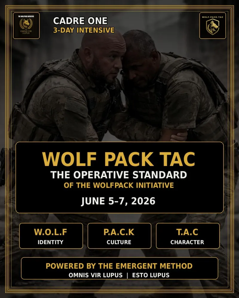 Cadre ONE: WOLF PACK TAC — The Operative Standard - 3 Day Intensive