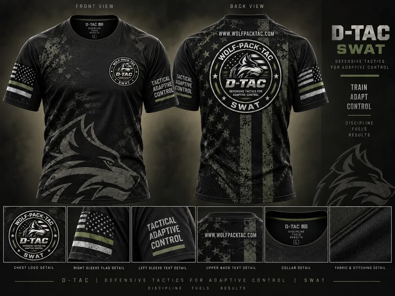  D-TAC SWAT Range Shirt- Short Sleeve-Black/Green