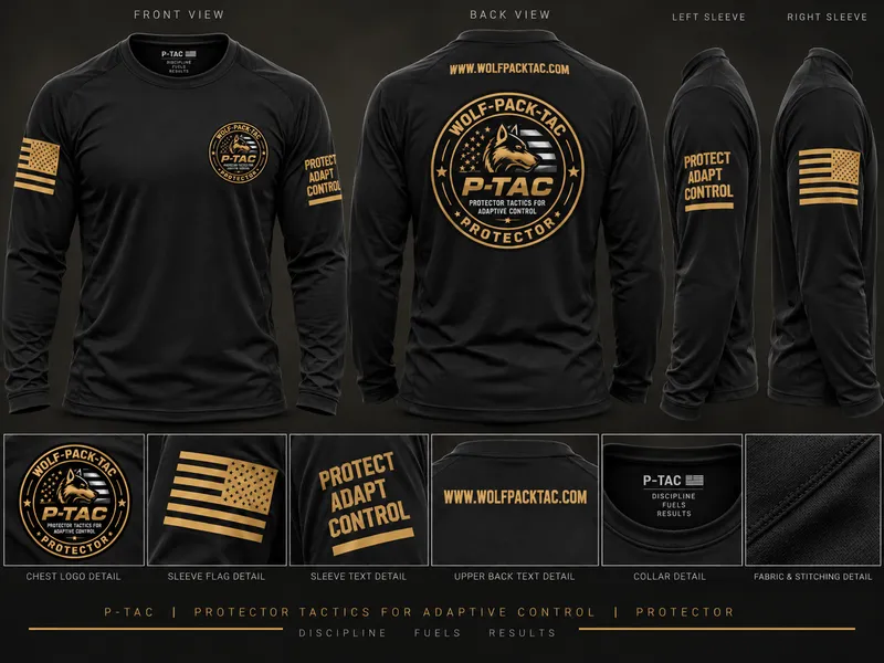  P-TAC Citizen Protector Range Shirt- Long Sleeve-Black