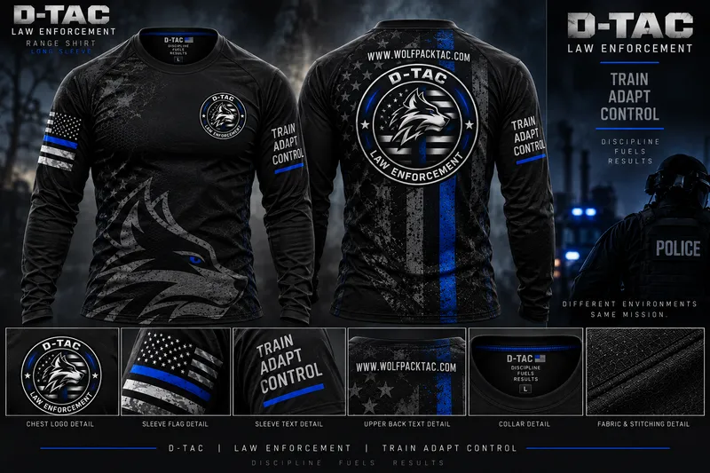 D-TAC LEO Range Shirt- Long Sleeve-Black